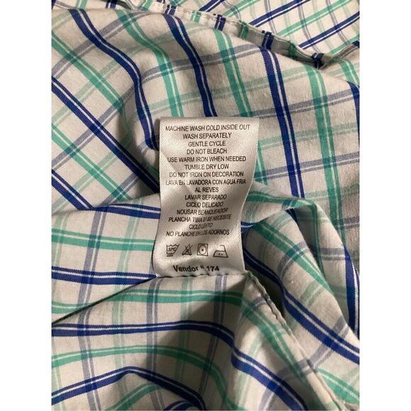 Lee Mens Button Down Plaid Shirt L - Picture 7 of 8